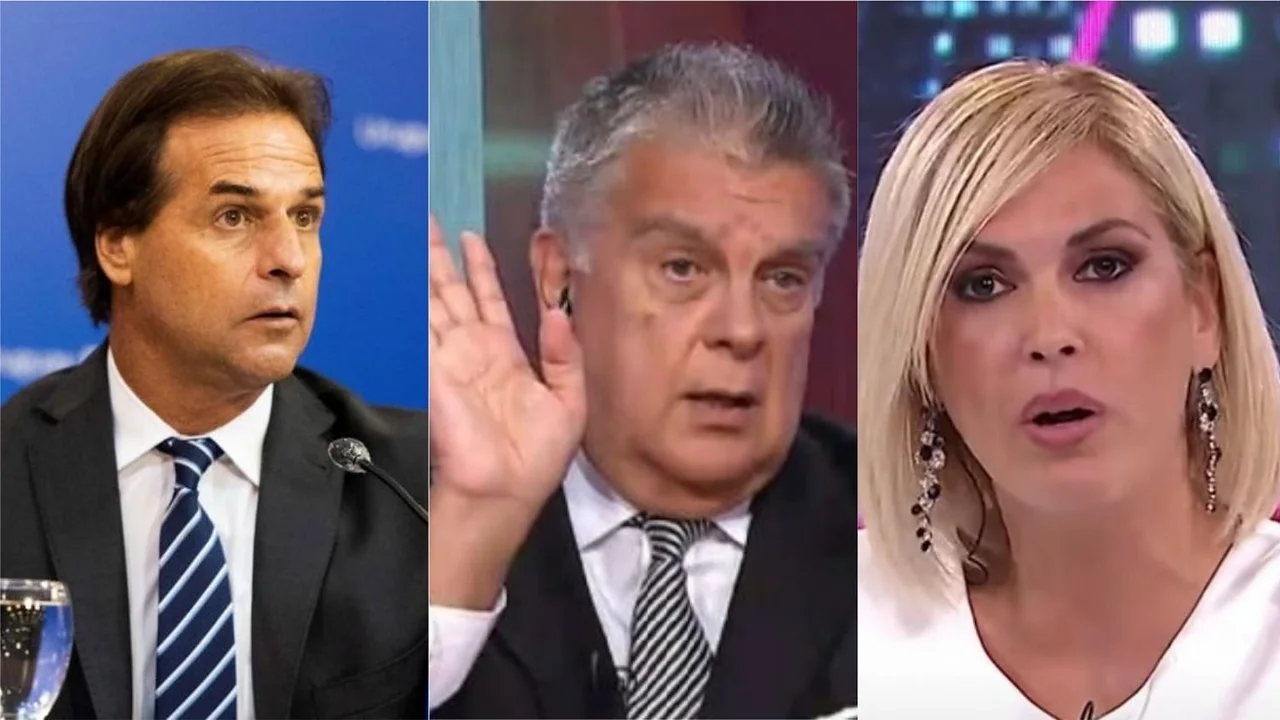 Luis Lacalle Pou, Luis Ventura y Viviana Canosa