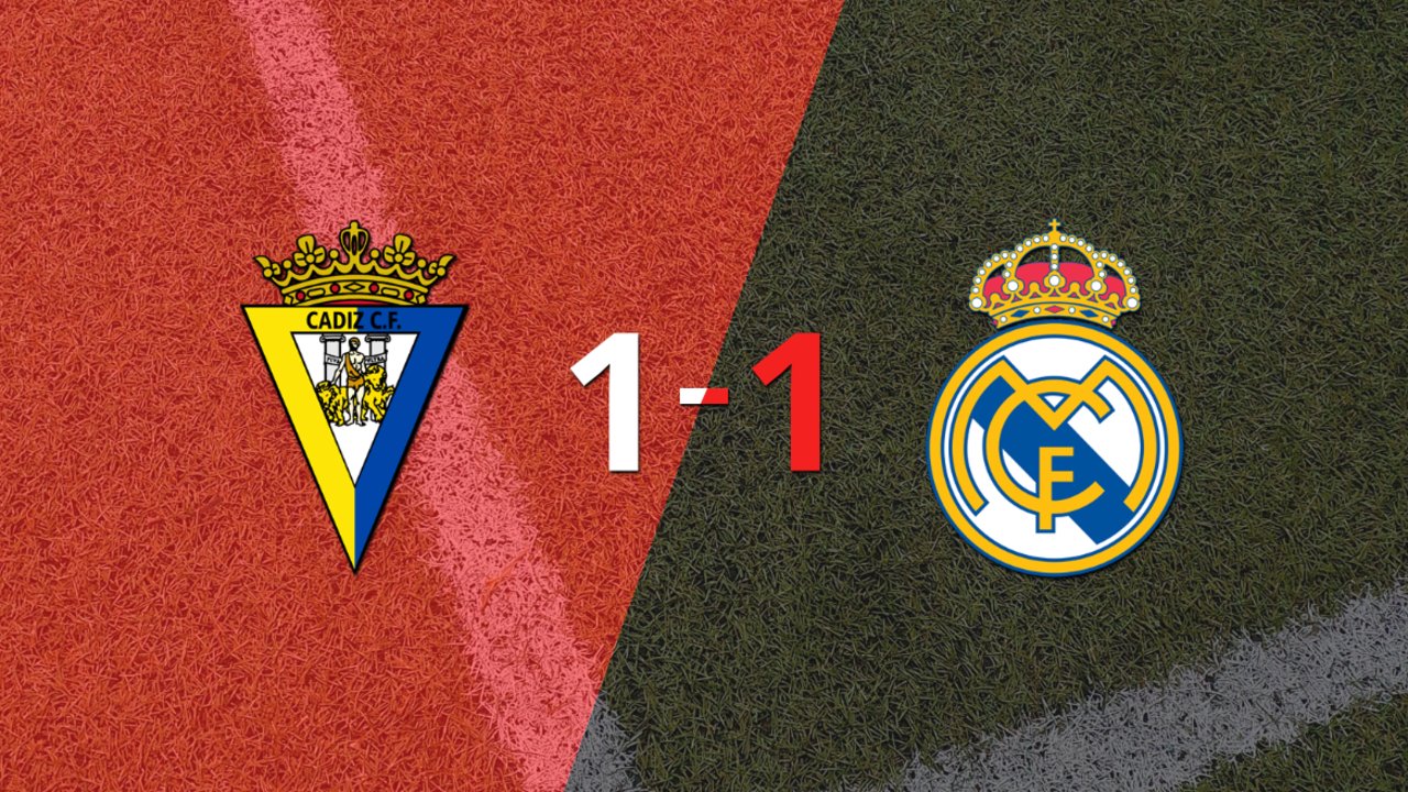 Cádiz y Real Madrid empataron 1 a 1