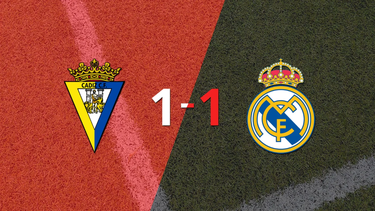 Cádiz y Real Madrid empataron 1 a 1