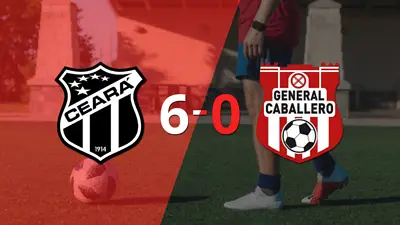 Ceará derrotó sin complicaciones a General Caballero JLM con doblete de Cléber Ceará derrotó sin complicaciones a General Caballero JLM con doblete de Cléber