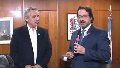Alberto Fernández y Marco Lavagna Alberto Fernández y Marco Lavagna