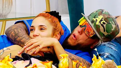 Alex Caniggia y Melody Luz. Alex Caniggia y Melody Luz.