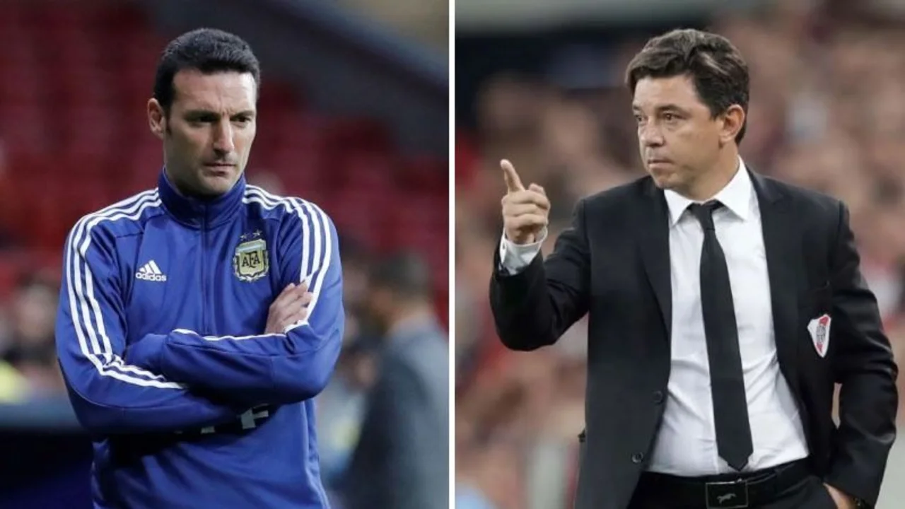 Lionel Scaloni y Marcelo Gallardo