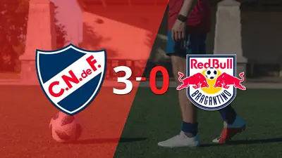 Nacional golea 3-0 como local a RB Bragantino Nacional golea 3-0 como local a RB Bragantino