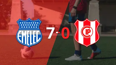 Con doblete de Alejandro Cabeza, Emelec liquidó 7-0 a Independiente Petrolero Con doblete de Alejandro Cabeza, Emelec liquidó 7-0 a Independiente Petrolero