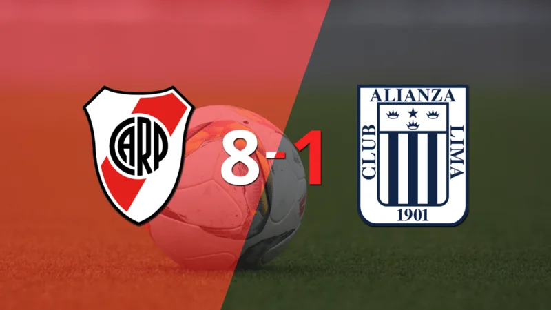River Plate fue imparable y goleó 8 a 1