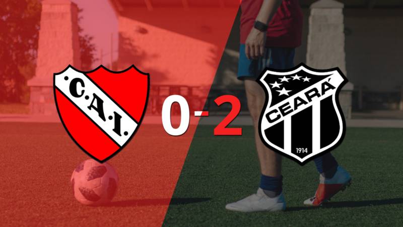 Ceará fue superior y venció por dos goles a Independiente en la Caldera del Diablo