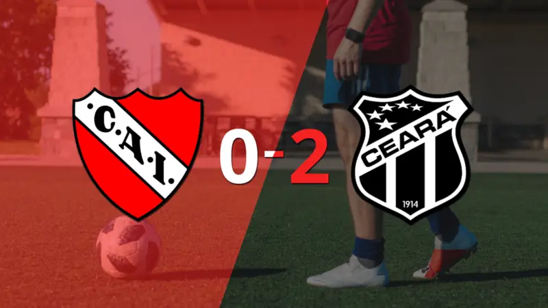 Ceará fue superior y venció por dos goles a Independiente en la Caldera del Diablo