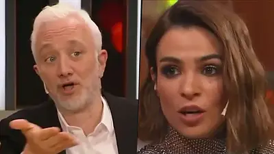 Andy Kusnetzoff, sorprendido ante un comentario de Agustina Cherri Andy Kusnetzoff, sorprendido ante un comentario de Agustina Cherri