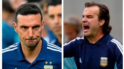 Lionel Scaloni, Marcelo Bielsa, Selección Argentina, fútbol, deportes Lionel Scaloni, Marcelo Bielsa, Selección Argentina, fútbol, deportes