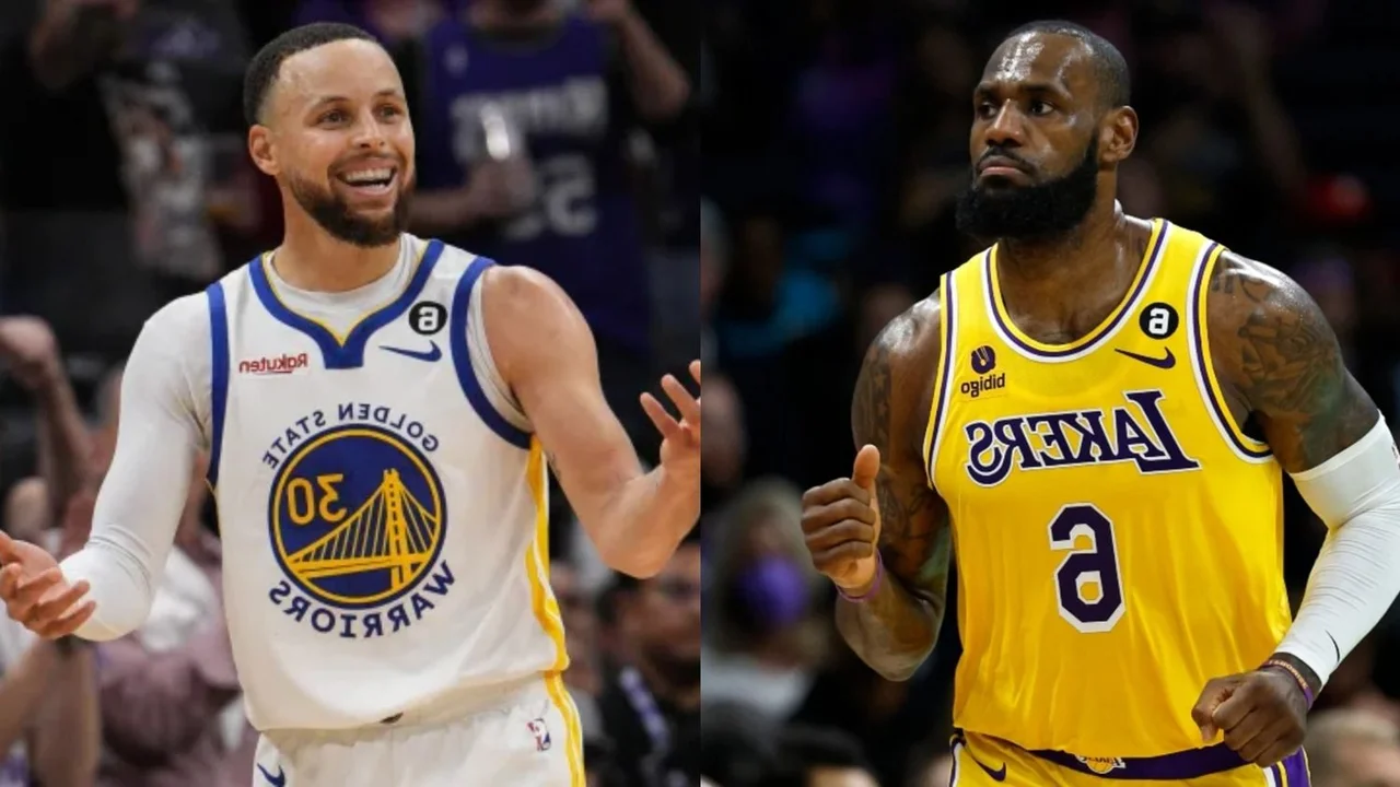 NBA, Stephen Curry, LeBron James, Golden State Warriors, Los Angeles Lakers. 