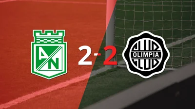 Empate a 2 entre At. Nacional y Olimpia Empate a 2 entre At. Nacional y Olimpia