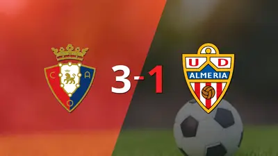 Almería perdió 3-1 en su visita a Osasuna Almería perdió 3-1 en su visita a Osasuna