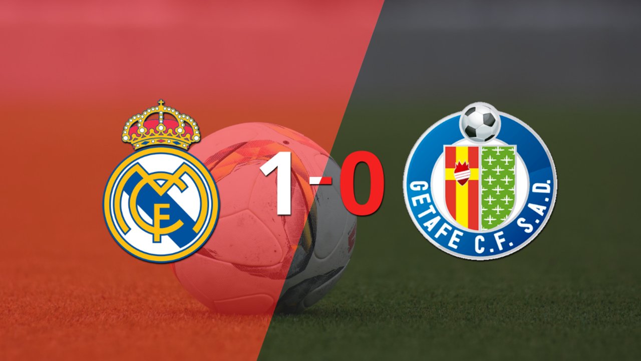 Con lo justo, Real Madrid venció a Getafe 1 a 0 en el estadio Santiago Bernabéu