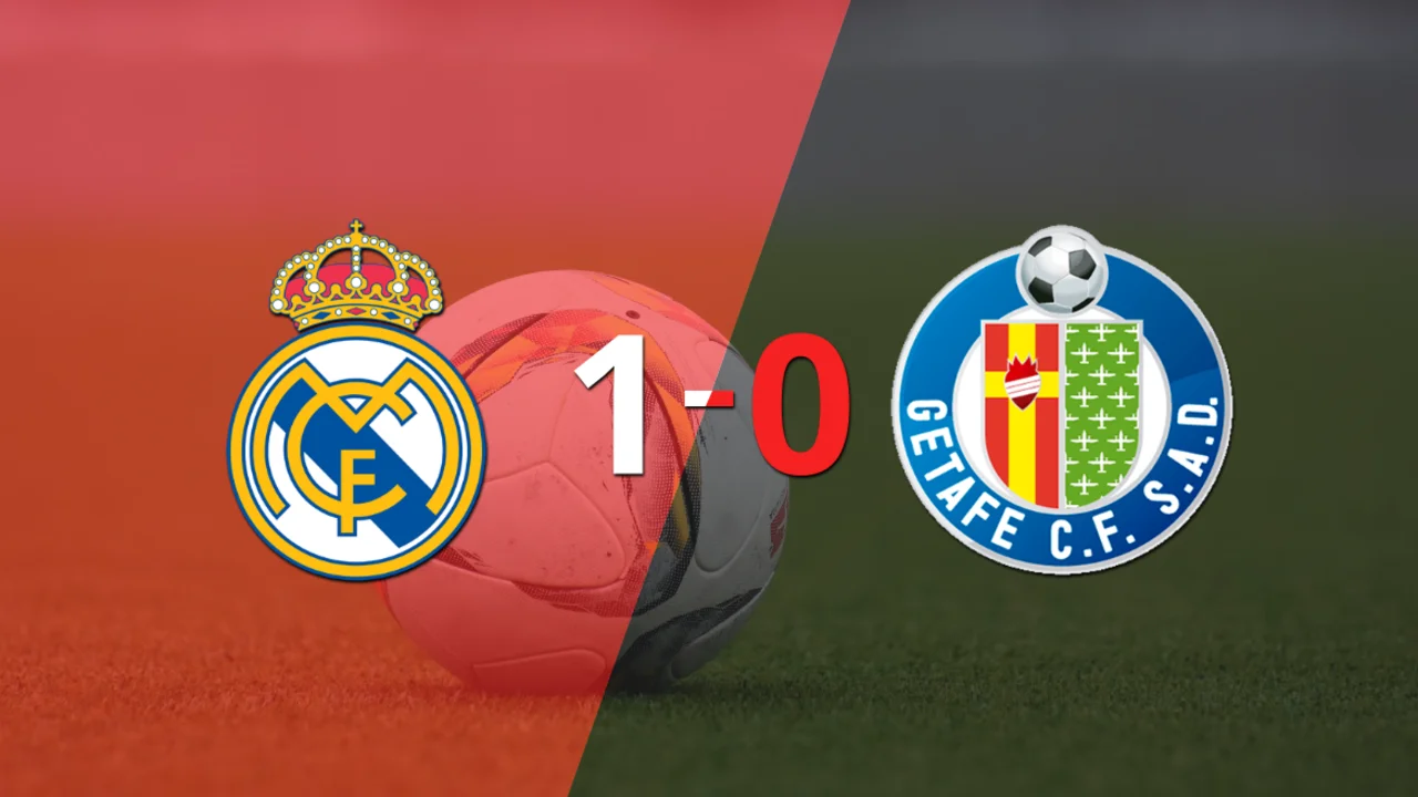 Con lo justo, Real Madrid venció a Getafe 1 a 0 en el estadio Santiago Bernabéu