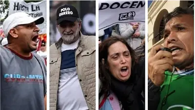 Docentes, judiciales, estatales y piqueteros marchan al centro porteño Docentes, judiciales, estatales y piqueteros marchan al centro porteño