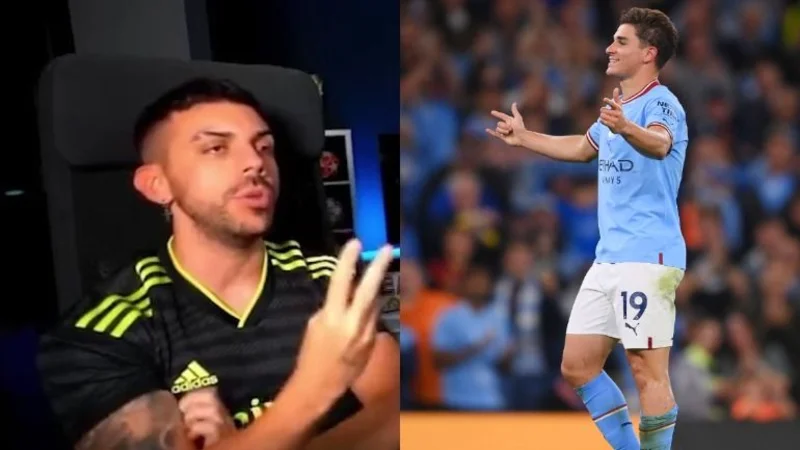 Vergonzoso: un streamer español quiso cargar a Julián Álvarez y quedó en ridículo