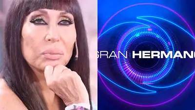 Moria Casán y el logo de Gran Hermano Moria Casán y el logo de Gran Hermano