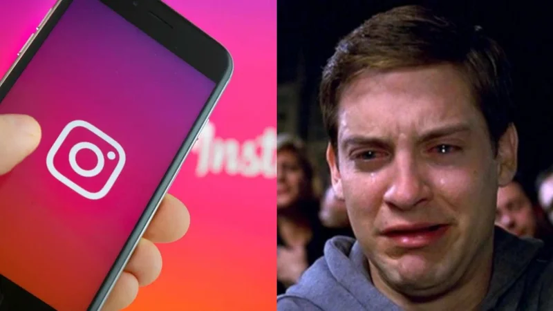 Logo de Instagram y meme de Spiderman