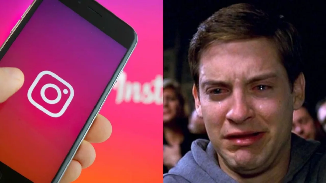 Logo de Instagram y meme de Spiderman