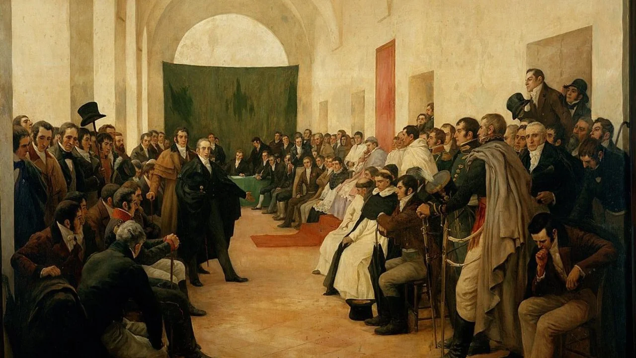 Cabildo Abierto, en 1810.