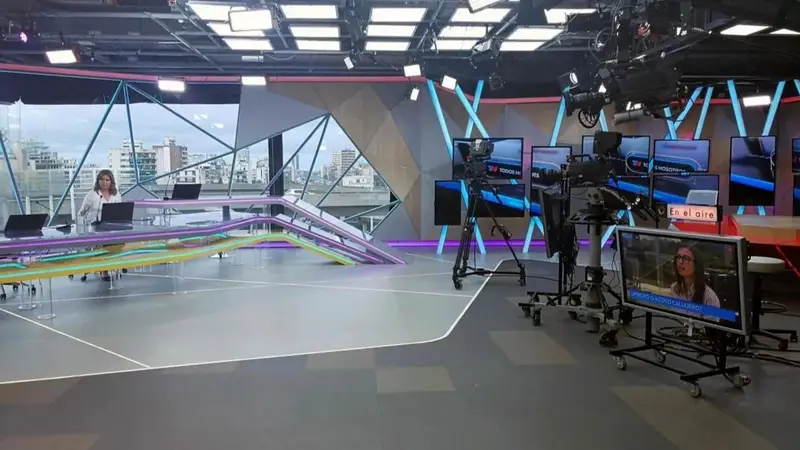Estudio de TN. Blooper de TN.