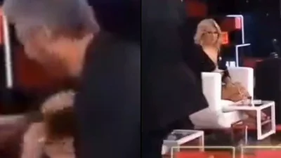 Marcelo Tinelli le dio un beso a panelista de LAM. Tinelli y Marixa Balli. Marcelo Tinelli le dio un beso a panelista de LAM. Tinelli y Marixa Balli.