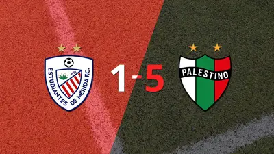 Palestino le pasó por encima a Estudiantes Mérida con doblete de Bryan Carrasco Palestino le pasó por encima a Estudiantes Mérida con doblete de Bryan Carrasco