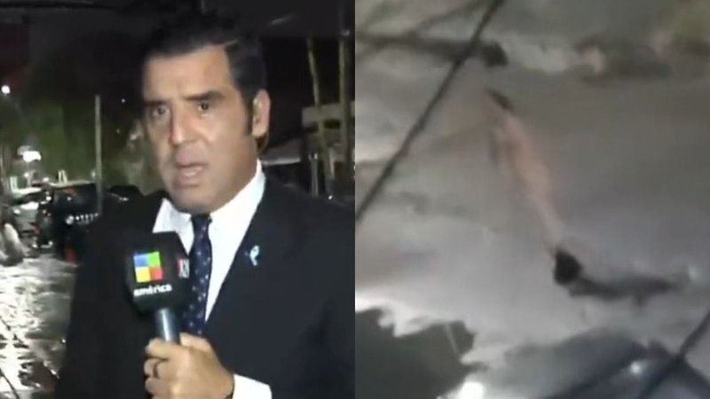Mujer con cuchillo en Lanús. Móvil en vivo de América TV