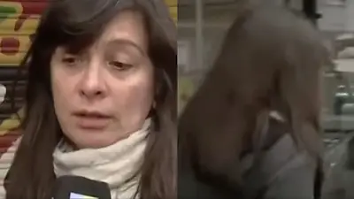 Edith Hermida llorando se fue de un móvil Edith Hermida llorando se fue de un móvil