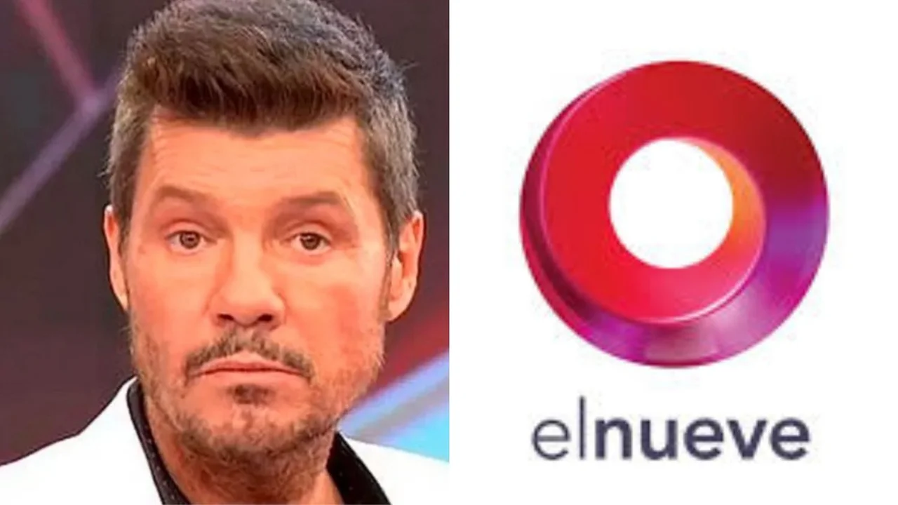 Marcelo Tinelli y el logo de El Nueve