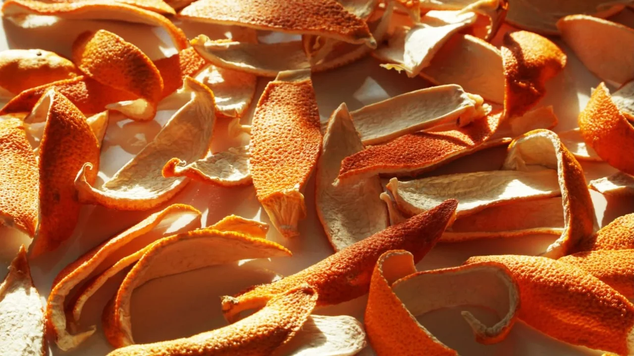 Cáscaras de mandarina 