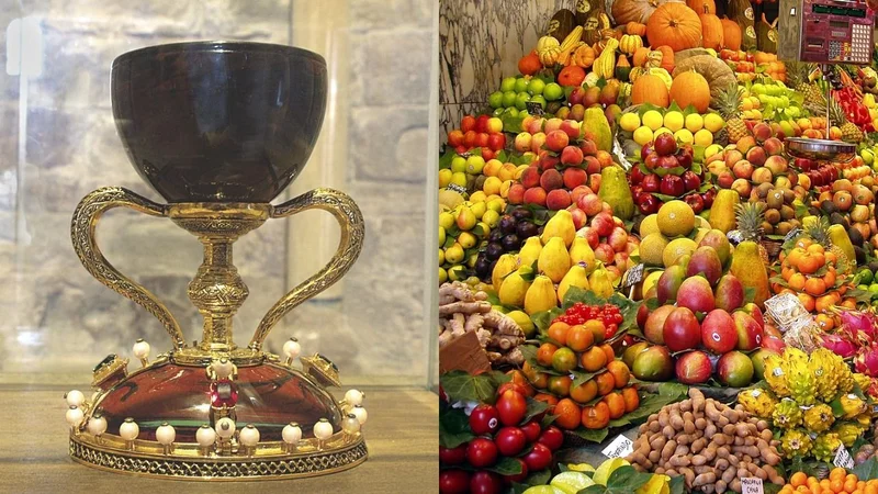 El Santo Grial y frutas