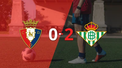 Betis fue superior y venció por dos goles a Osasuna en el estadio el Sadar Betis fue superior y venció por dos goles a Osasuna en el estadio el Sadar