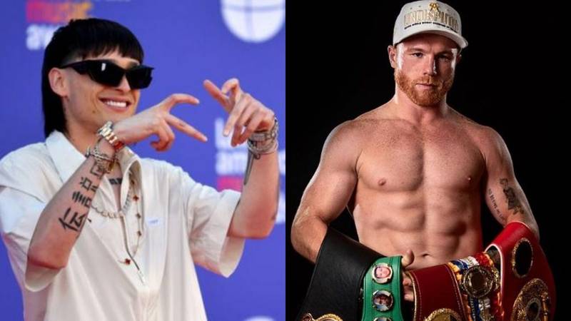 Peso Pluma y Canelo Álvarez