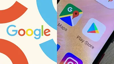 Logo de Google y la app del Play Store Logo de Google y la app del Play Store