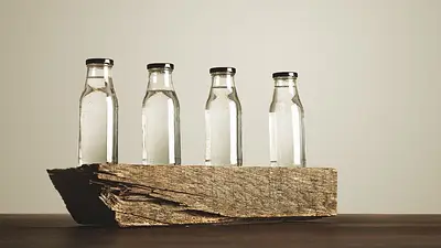 Limpiar botellas de vidrio Limpiar botellas de vidrio
