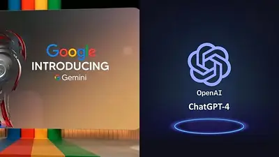 Logo de Google Gemini y el del Chat GPT Logo de Google Gemini y el del Chat GPT