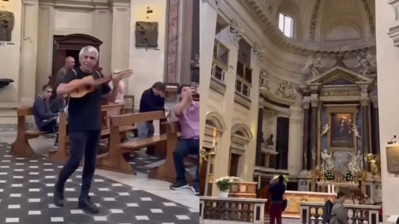 Qué pasó con Peteco Carabajal en una Iglesia