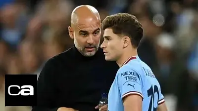 Selección Argentina, Julián Álvarez, Pep Guardiola, Manchester City. Selección Argentina, Julián Álvarez, Pep Guardiola, Manchester City.