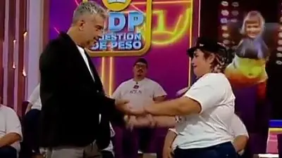Mario Massaccesi emocionado en Cuestión de peso Mario Massaccesi emocionado en Cuestión de peso