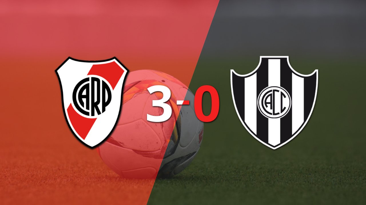 Goleada de River Plate a Central Córdoba (SE) con doblete de Facundo Colidio incluído 