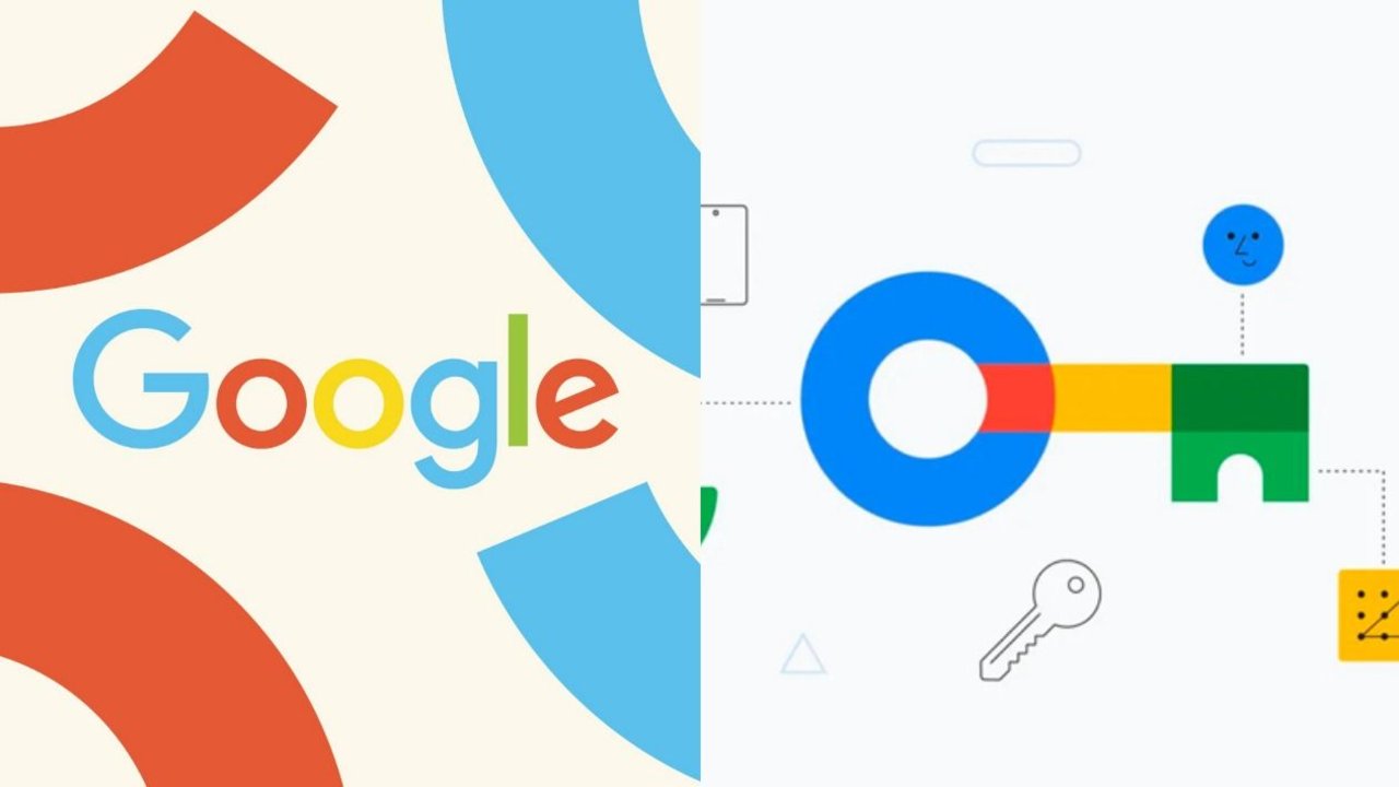Logos de Google y el de las claves de acceso