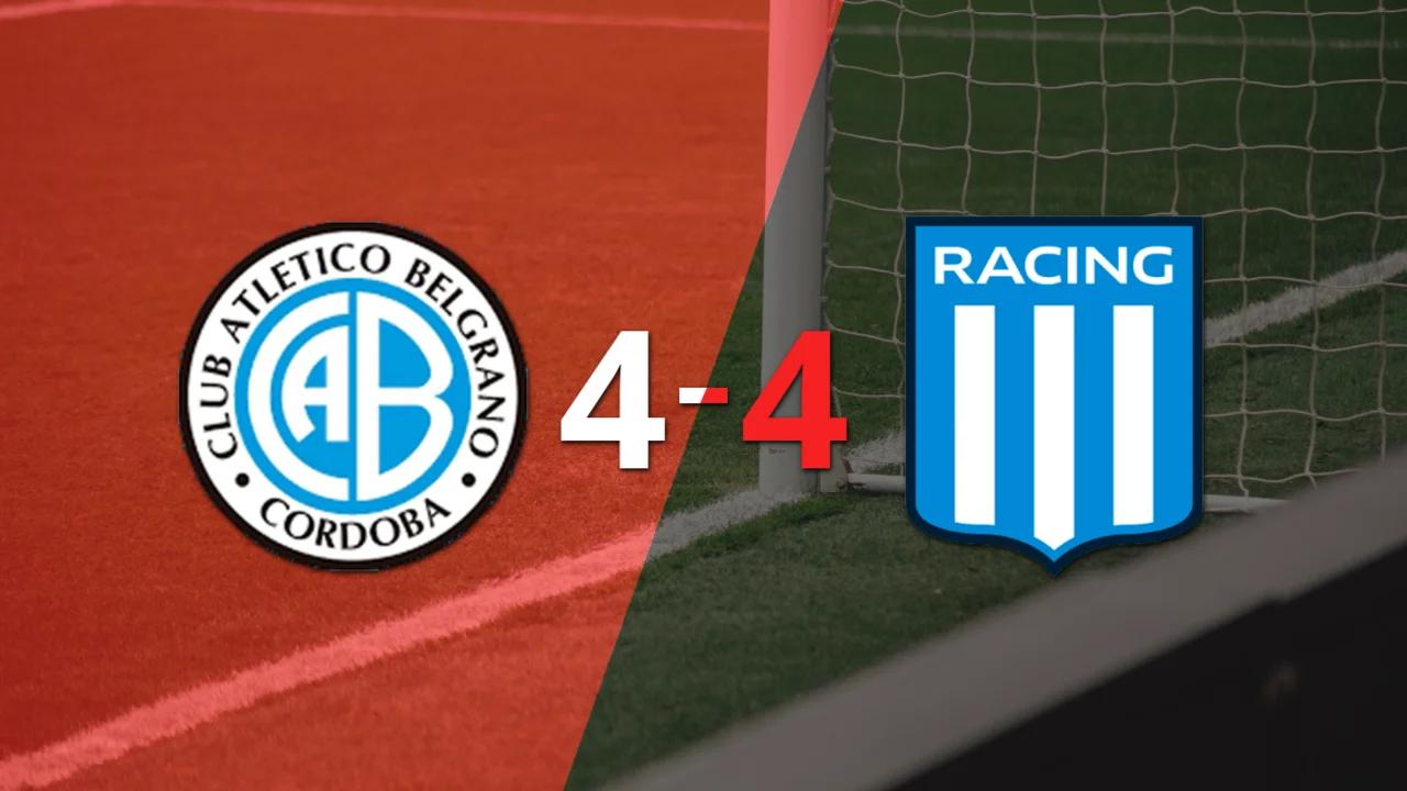 Belgrano y Racing Club igualaron a pesar de los tres goles de Franco Jara