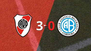 River Plate liquidó con una goleada a Belgrano por 3 a 0