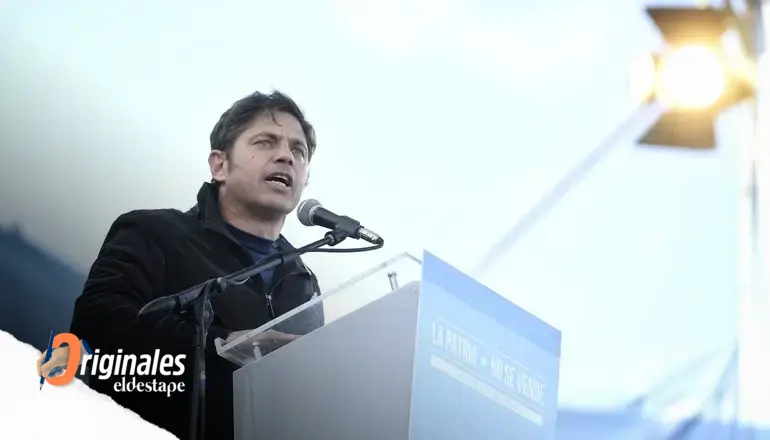Ante una multitud de militantes, Kicillof se presentó como líder opositor