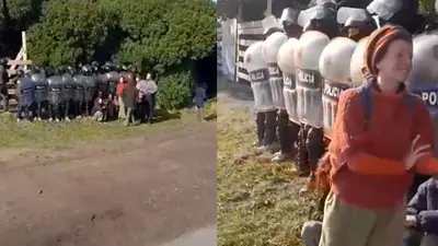 Tensión en Mar del Plata: reprimieron a manifestantes en contra de la privatización de un parque público. Tensión en Mar del Plata: reprimieron a manifestantes en contra de la privatización de un parque público.