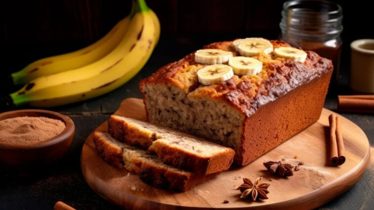 Budín de banana y chocolate