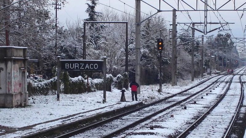 Estación Burzaco nieve.