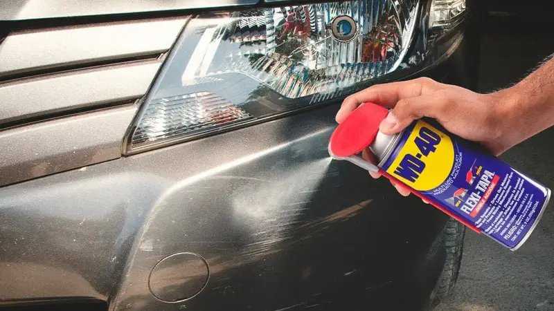 Spray aplicando auto.